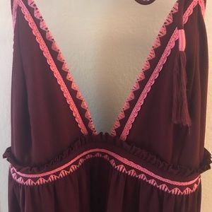 Maroon Maxi Dress